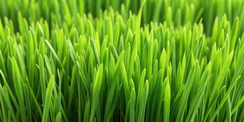 Lush Green Grass Blades Close-Up Texture - Nature photography