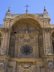 Facade of the cathedral, Granada, Andalucía, Spain, Europe