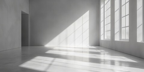Fototapeta premium Serene Minimalist Interior with Soft Natural Light and Calm Aesthetic
