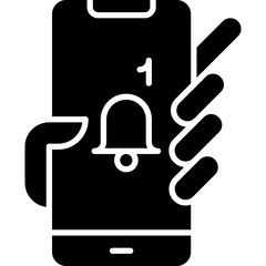 Holding Smartphone icon single vector illustration