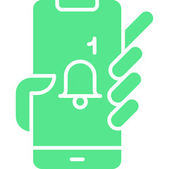Holding Smartphone icon single vector illustration