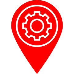 Location Settings icon single vector illustration