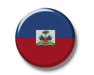 Obraz premium Button, flag of Haiti, war flag