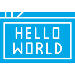 Hello World Program icon single vector illustration