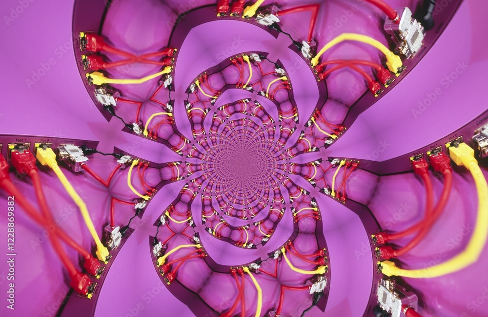 Poster surreal computer network