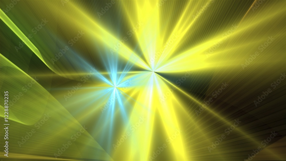 Aufkleber bright different random lights, modern neon technology, floodlights, 3d rendering computer generated