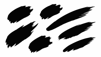 set black Brush Stroke on White