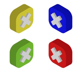 Close button icon illustrated in vector on white background
