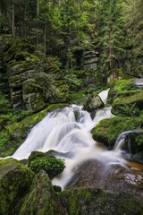 Obraz premium Lohnbach Falls, Pehendorf, Schönbach, Waldviertel, Lower Austria, Austria, Europe