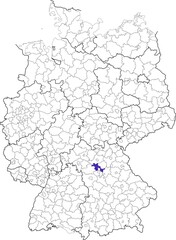 Erlangen-Höchstadt district, in Bavaria, location of the district within Germany