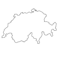 Outline, map of Switzerland