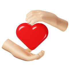 Share Love 3D Illustration