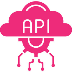 API icon single vector illustration