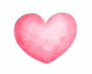 Obraz premium Pink heart on white background