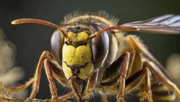 Animals, insect, symbol, close-up of a hornet, Vespa crabro, AI-generated, AI-generated, AI generated