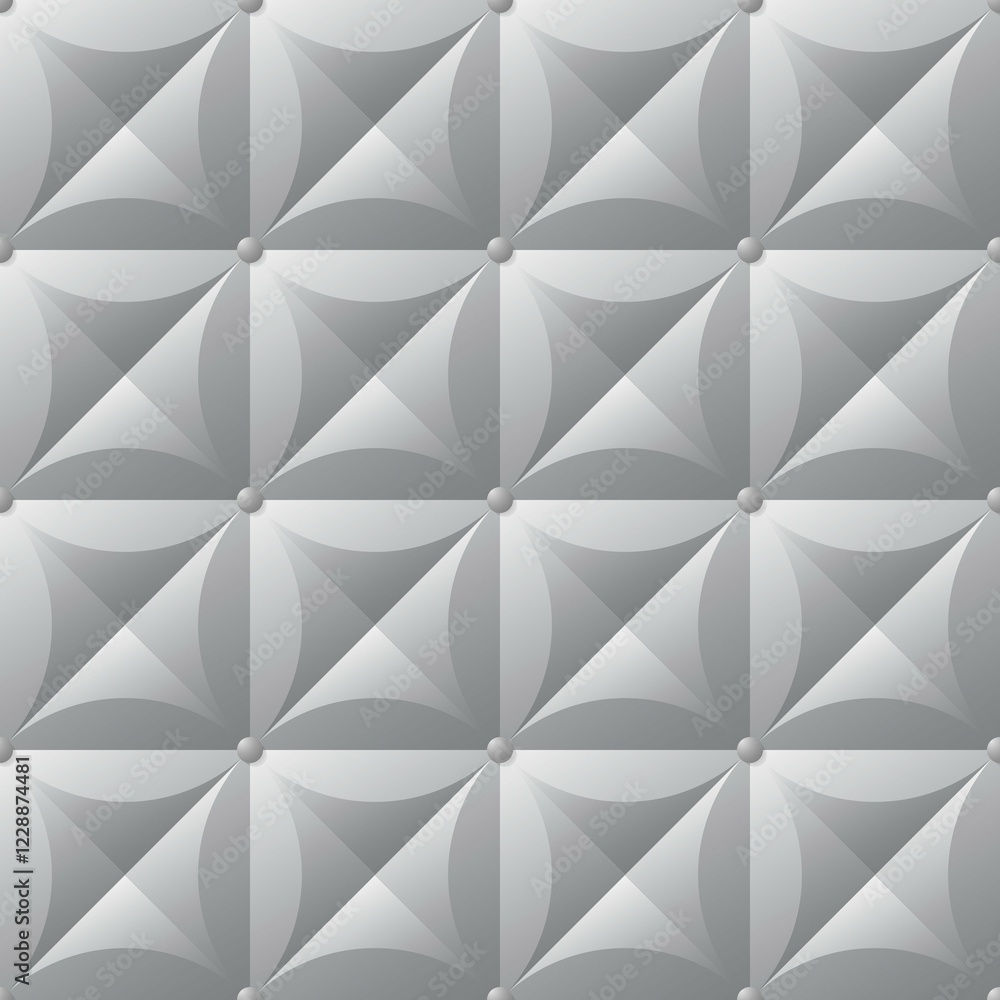 Poster abstract geometric background with squares, circles and crosses in a 3d effect. soft shades vector m