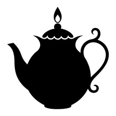 Teapot silhouette vector design
