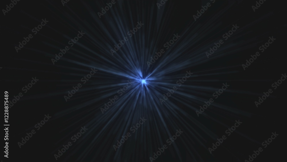 Poster time warp, traveling in dark unknown space, 3d rendering computer generated background