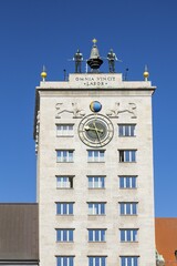 Krochhochhaus at Augustusplatz, Leipzig, Saxony, Germany, Europe