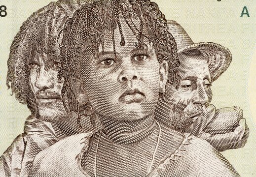 Three Generations of Eritreans on 5 Nakfa 1997 Banknote from Eritrea