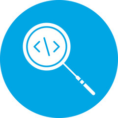 Search from Code icon single vector illustration