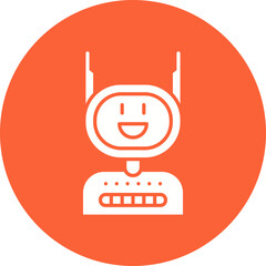 Robot icon single vector illustration