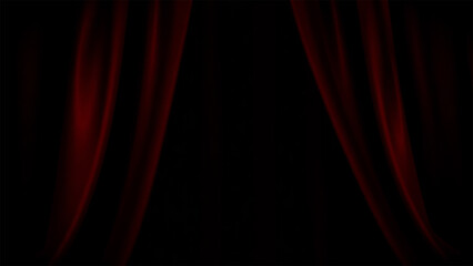red theater curtain generative AI 