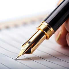 fountain pen on paper