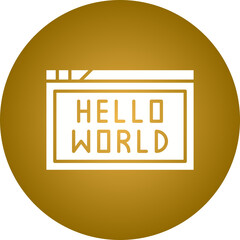 Hello World Program icon single vector illustration