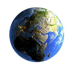 Earth. Day and night