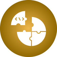 Piece of Code icon single vector illustration