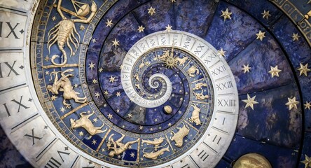 Abstract old conceptual background on mysticism, astrology, fantasy