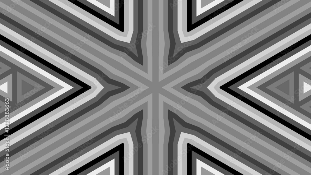 Poster symmetrical kaleidoscope, fractal 3d rendering backdrop, computer generating background