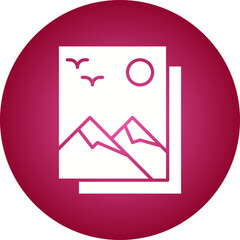 Picture icon single vector illustration