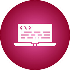 Programming icon single vector illustration