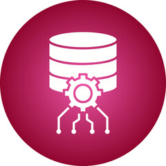 Database Settings icon single vector illustration