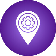 Location Settings icon single vector illustration