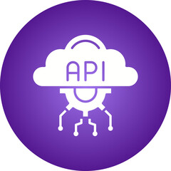 API icon single vector illustration