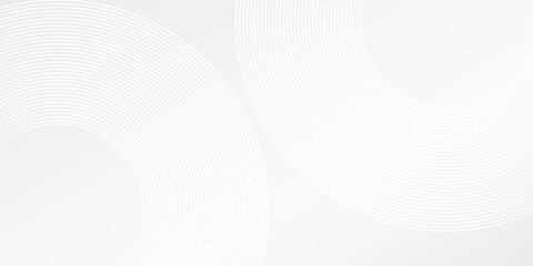 Simple lines circle glowing geometric lines on gray background. Modern shiny blue circle lines white modern abstract