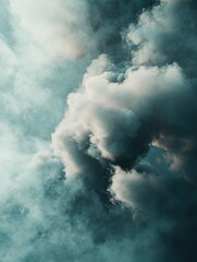 Obraz premium Mystical Clouds - Abstract Art of Dark and Light Clouds