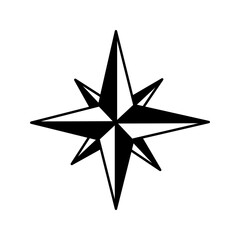 Compass icon vector design template. compass sign. compass symbol vector illustration vector illustration, pictogram isolated on white background. color editable