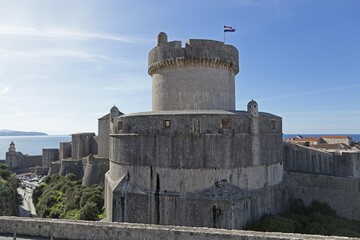 Minceta Fort, city wall, old town, Dubrovnik, Croatia, Europe
