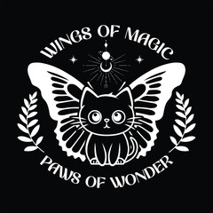 Wings Of Magic, Paws Of Wonder - Ready to Use Graphic Design Illustration