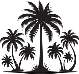 palm tree silhouettes