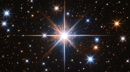 Bright star cluster, space, cosmic background, science