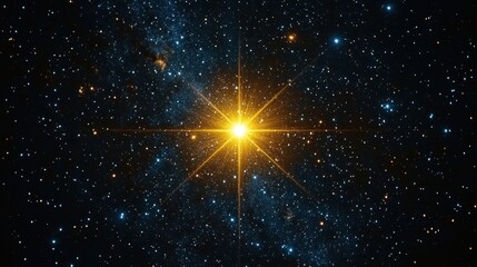 Fototapeta premium Bright star cosmic background galaxy space