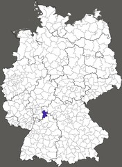 Landkreis Miltenberg, in Bavaria, location of the district within Germany