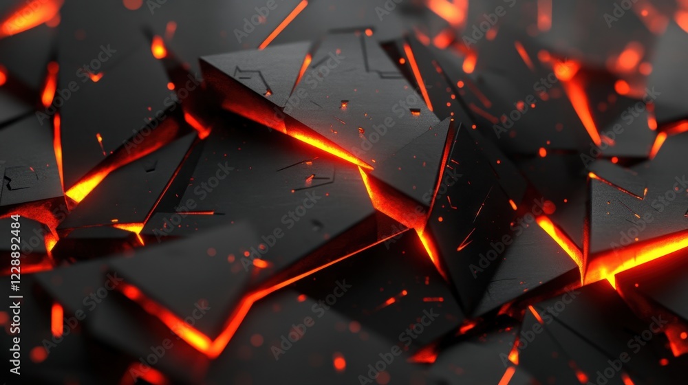 Poster vibrant sharp lights scattered across the frame, with detailed glowing textures and ample space for 