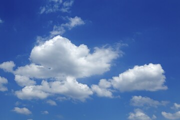 Fototapeta premium Clouds in the blue sky, Baden-Württemberg, Germany, Europe