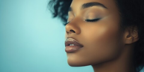 Fototapeta premium Elegant Beauty in Close-up Portrait